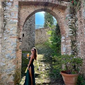 Lucy in the Sky Emerald Green Velvet Maxi Dress